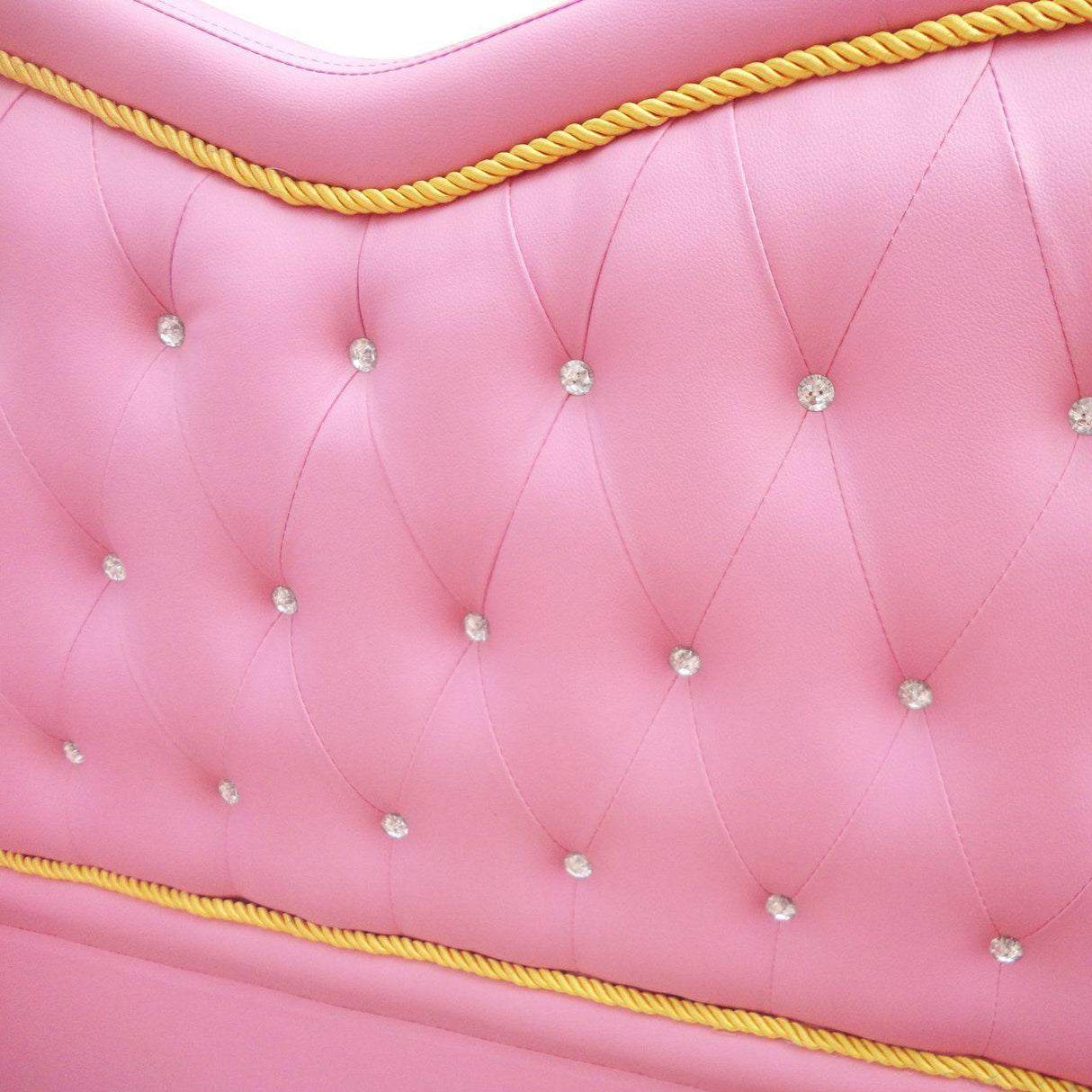 ALL 4 KIDS Brooklyn Heart PU Leather Single Upholstered Bed - Pink