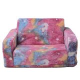 All 4 Kids Carla the Unicorn Kids Couch with Storage