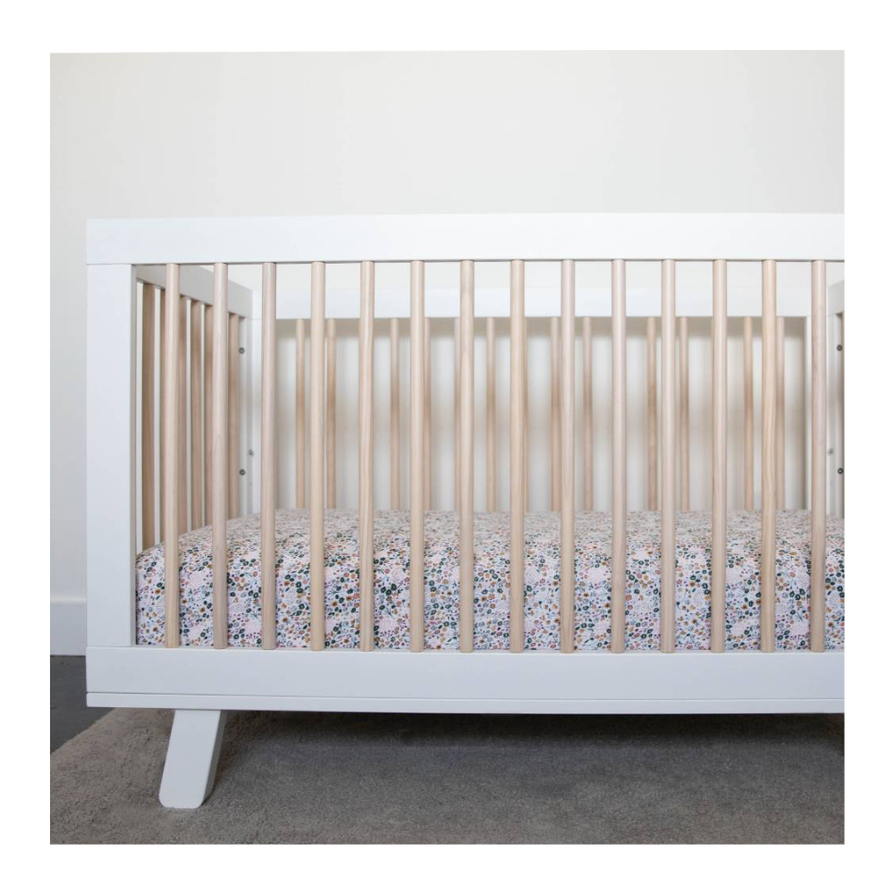 Little Unicorn Muslin Fitted Cot Sheet - Florals - Pressed Petal