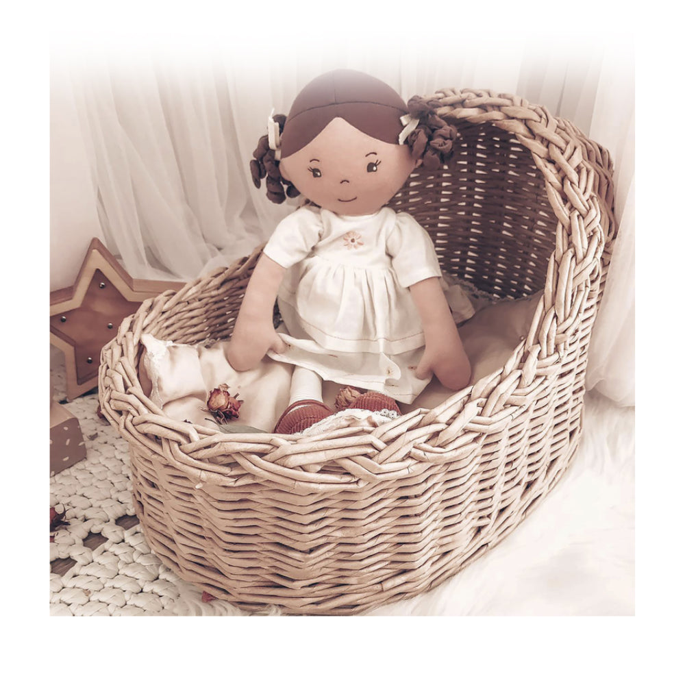 Bonikka Cecilia Linen Doll with Brown Hair