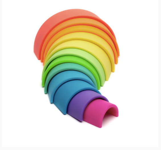 Dena Toys 12pcs Neon Rainbow  Stacking Toy
