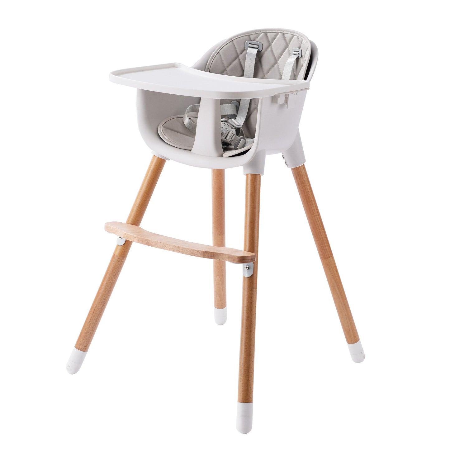 JOY  BABY Amelia Grey 2-in-1 Timber Highchair