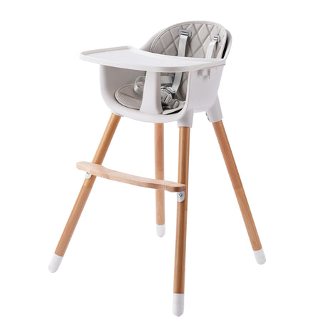 JOY  BABY Amelia Grey 2-in-1 Timber Highchair