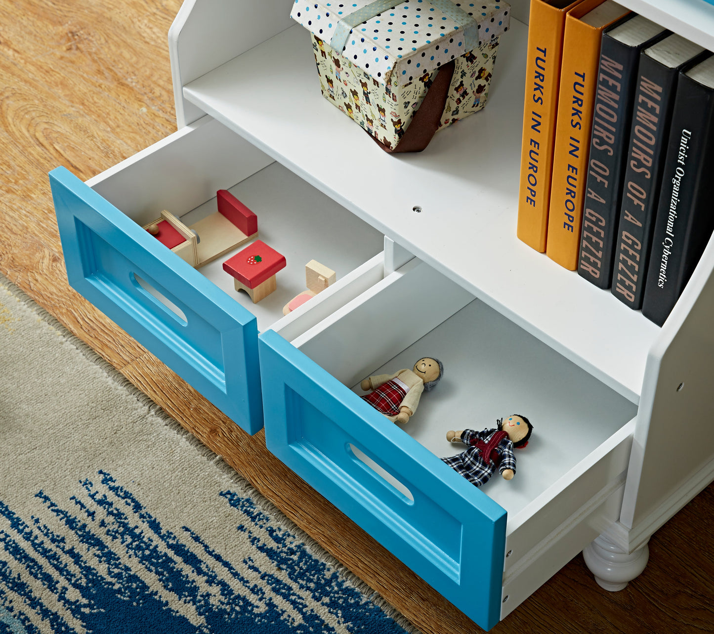 ALL 4 KIDS Gloria Blue Bookcase Book Shelf Storage Unit