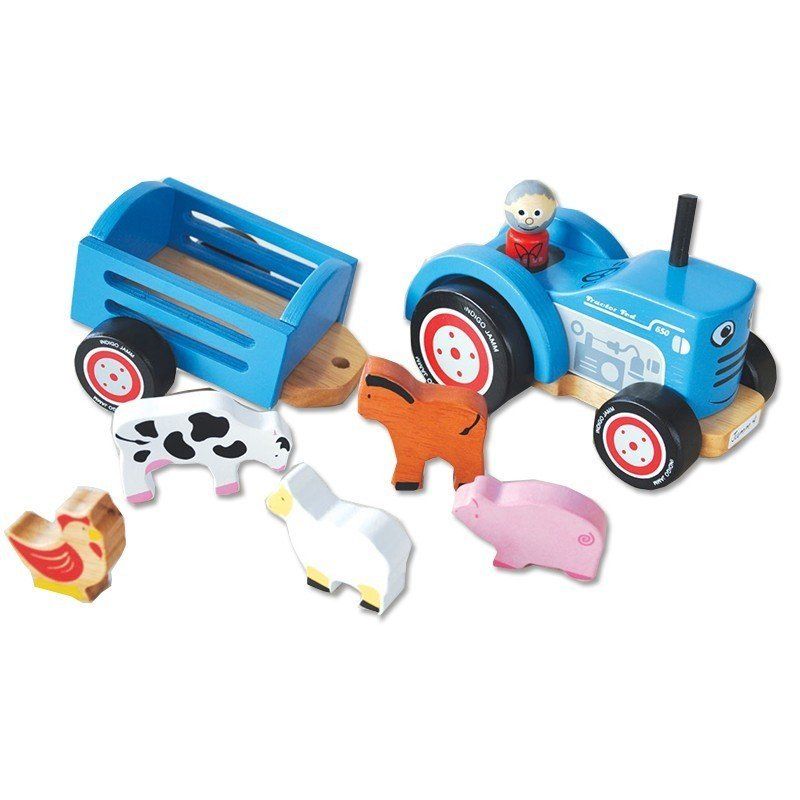 Indigo Jamm Wooden Tractor Ted