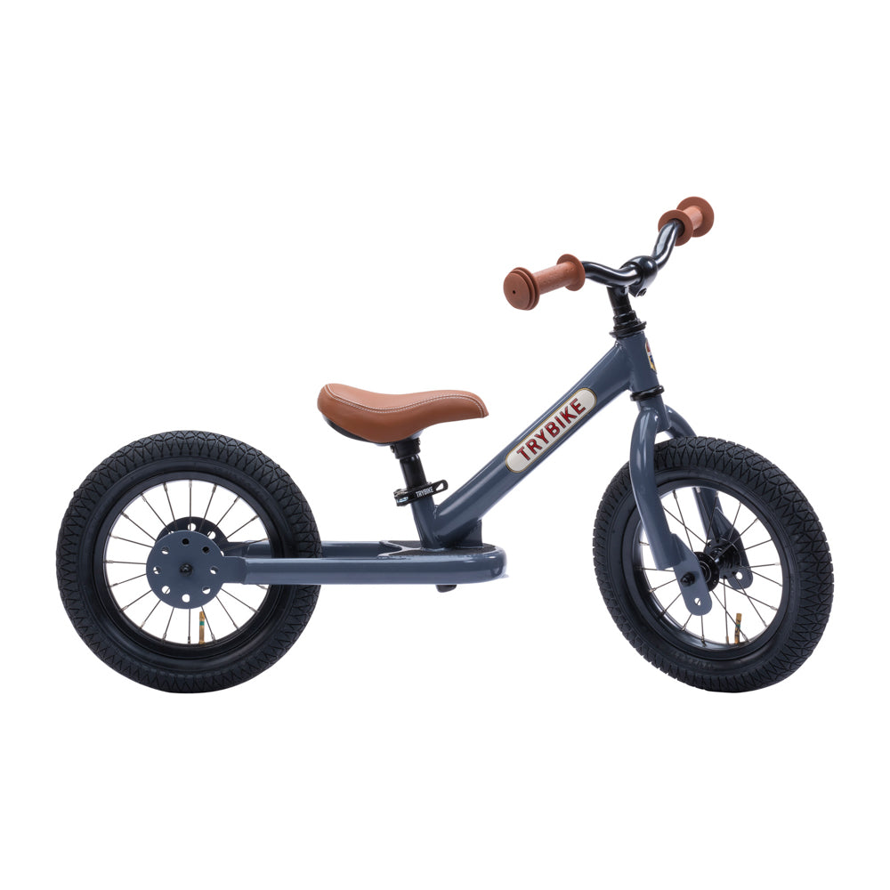 Trybike 2 in 1 Steel Balance Bike and Tricycle - Vintage Grey