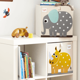 3 Sprouts Storage Box - Grey Elephant