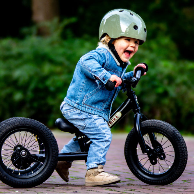 Trybike 2 in 1 Steel Balance Bike and Tricycle - Vintage Black