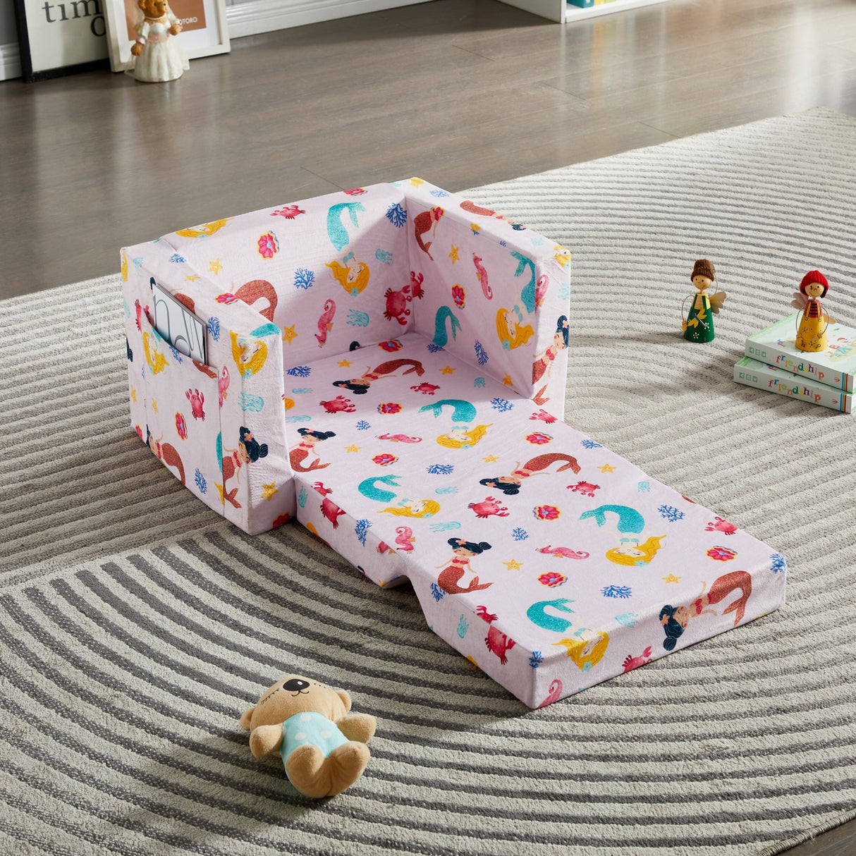 All 4 Kids Mermaid Dreams Flip-Out Couch