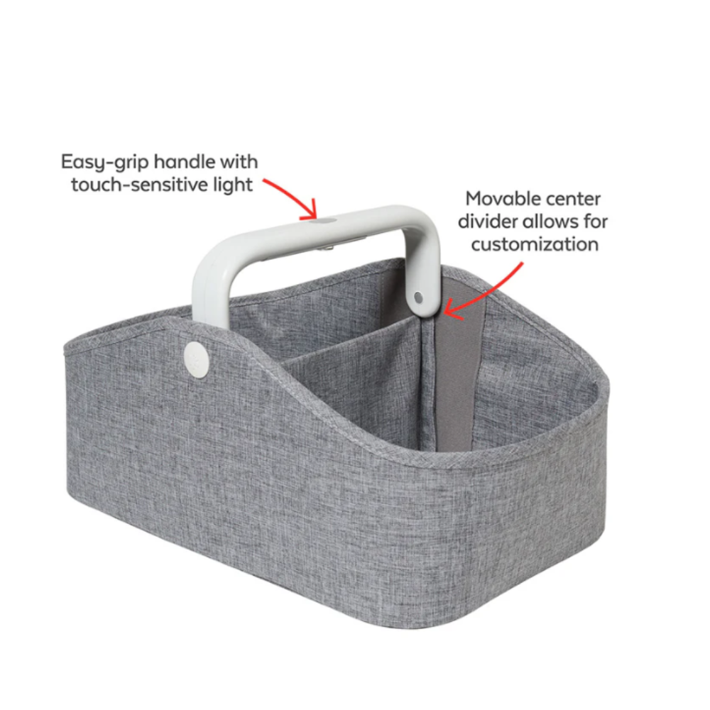 Skip Hop Nursery Style Light Up Nappy Caddy - Heather Grey