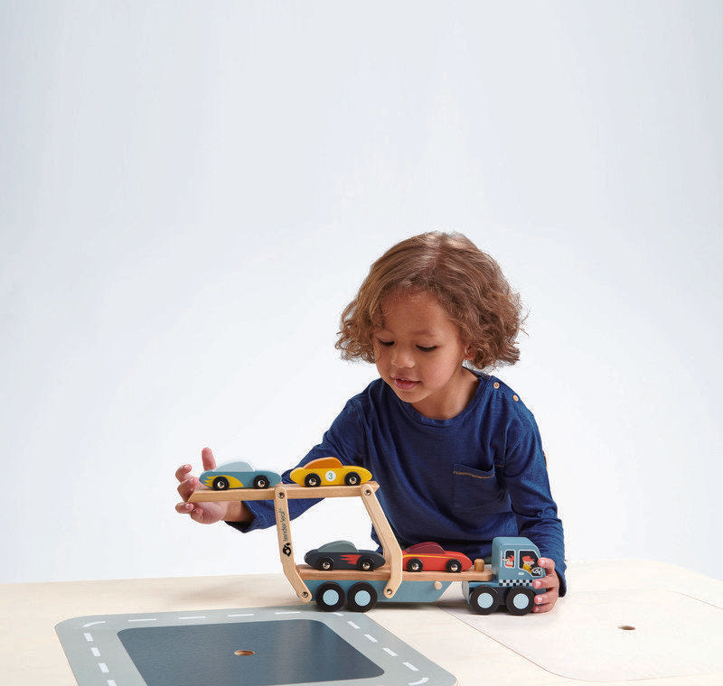 Tender Leaf Toys Wooden Car Transporter
