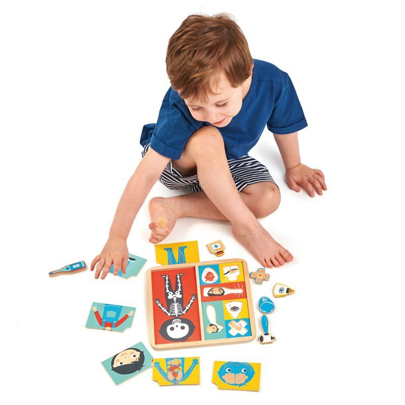 Tender Leaf Toys Pretend Ouch Wooden Puzzle