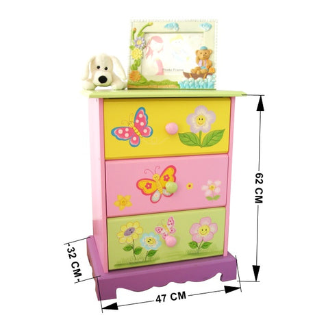 ALL 4 KIDS Olivia the Fairy Girl’s 3 Drawer Bedside Table