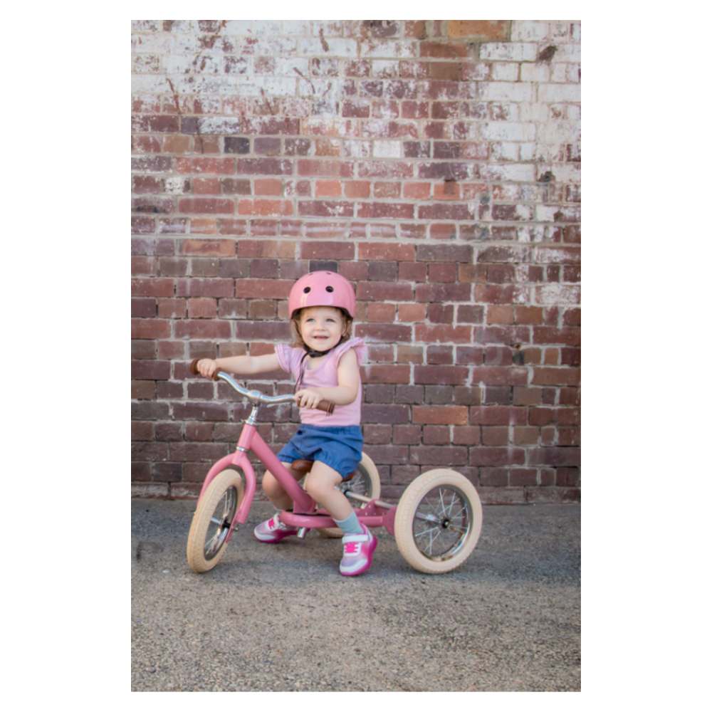 CoConuts Extra Small Vintage Gloss Pink Helmet Pinch-Free