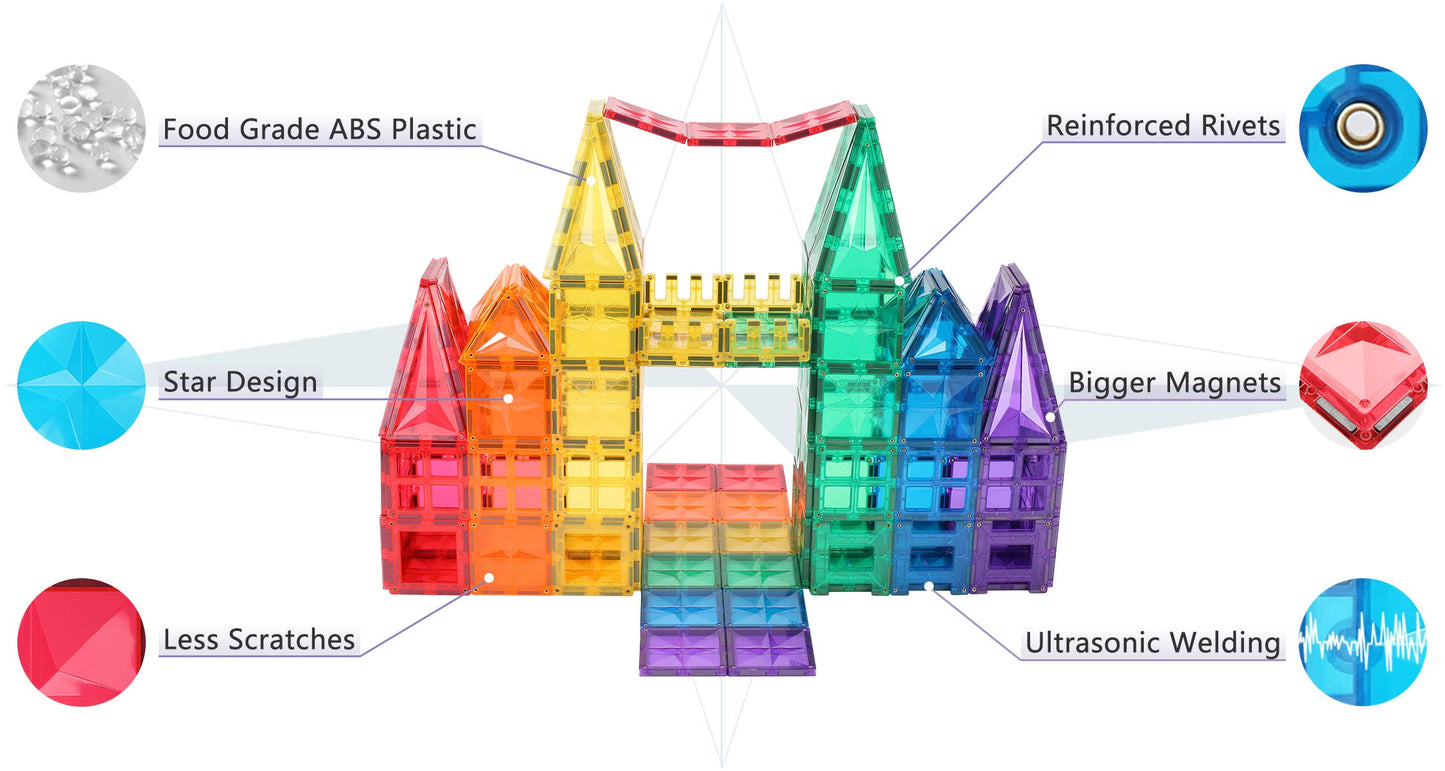 MNTL Classic Star Magnetic Tile 182 Pcs Set