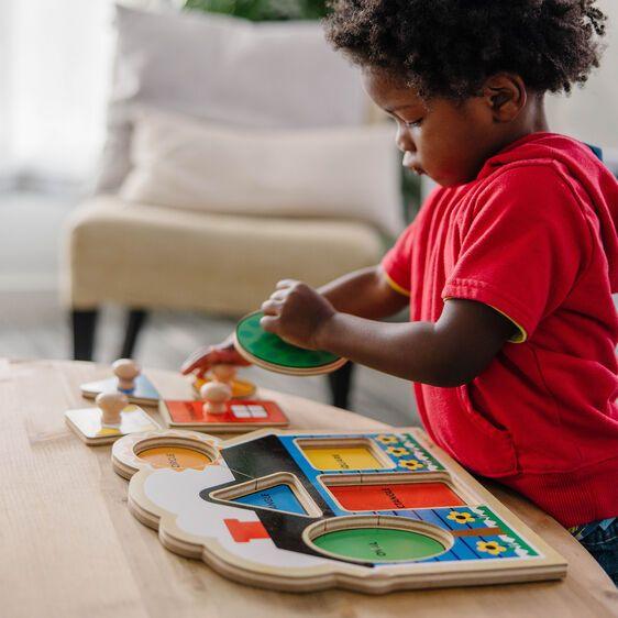Melissa & Doug First Shapes Knob Puzzle 5pce