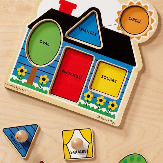 Melissa & Doug First Shapes Knob Puzzle 5pce