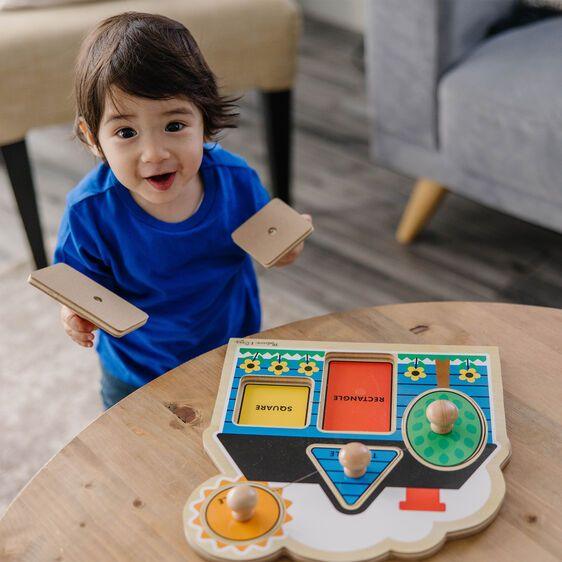 Melissa & Doug First Shapes Knob Puzzle 5pce