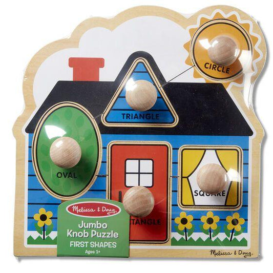 Melissa & Doug First Shapes Knob Puzzle 5pce