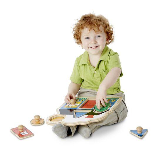 Melissa & Doug First Shapes Knob Puzzle 5pce