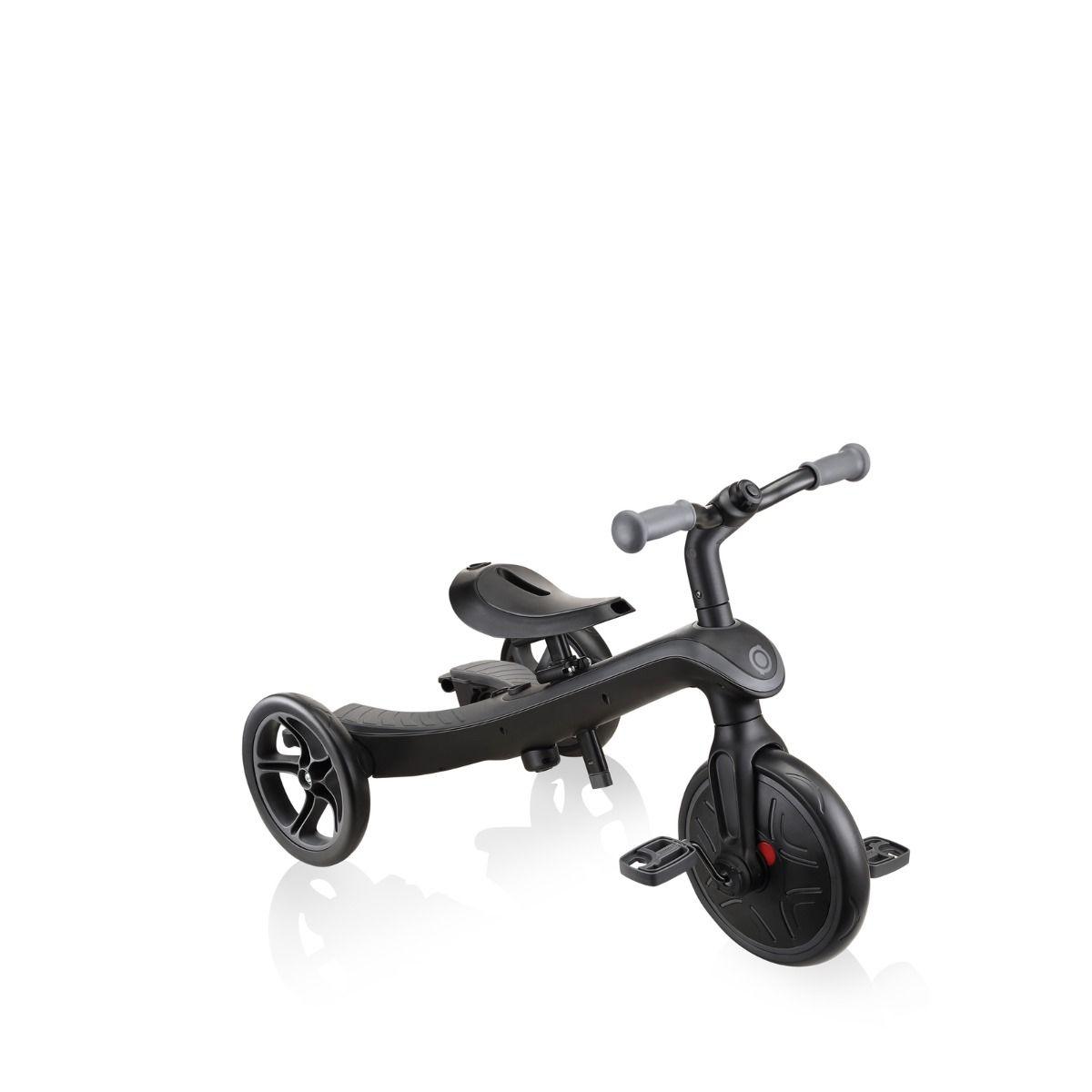 Globber EXPLORER Trike 4 in 1 DELUXE PLAY -Black/Grey