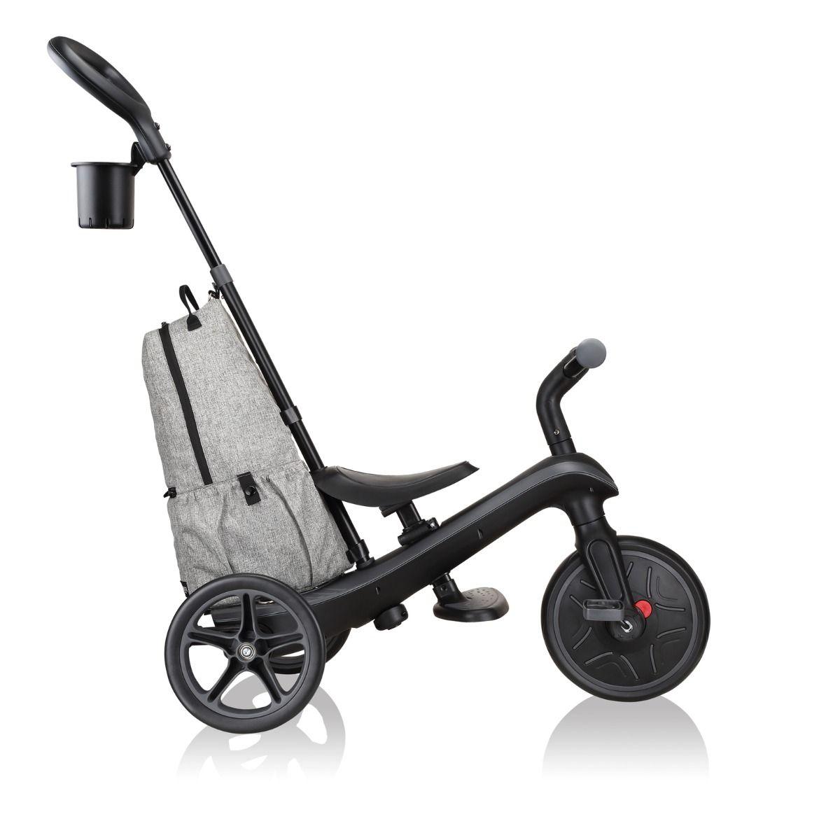 Globber EXPLORER Trike 4 in 1 DELUXE PLAY -Black/Grey