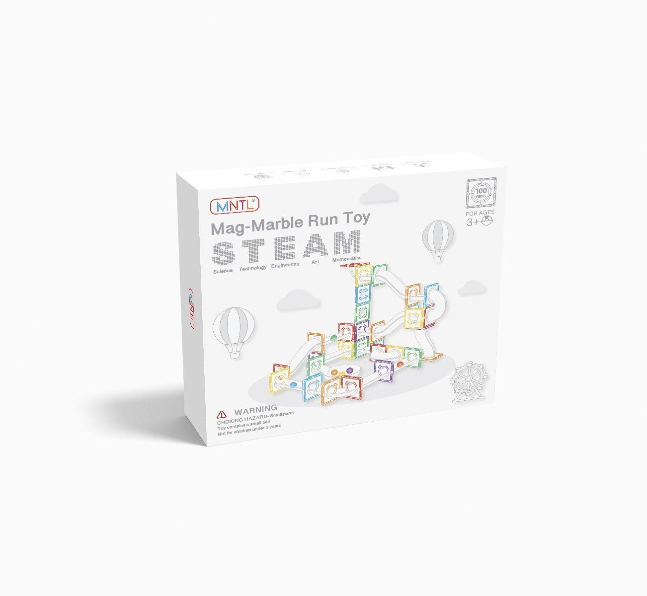 MNTL Magnetic Tiles Marble Run 100 Pcs Set