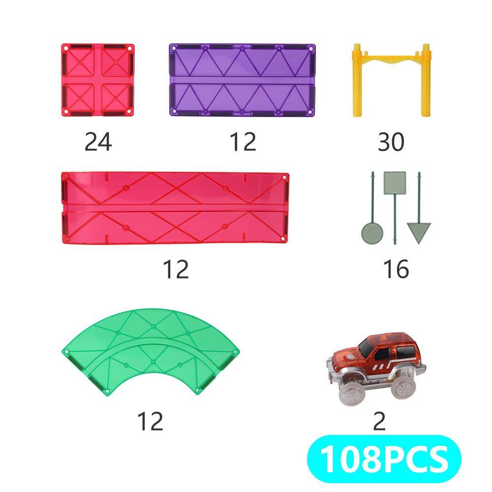 MNTL Magnetic Car Track Set 108 Pieces