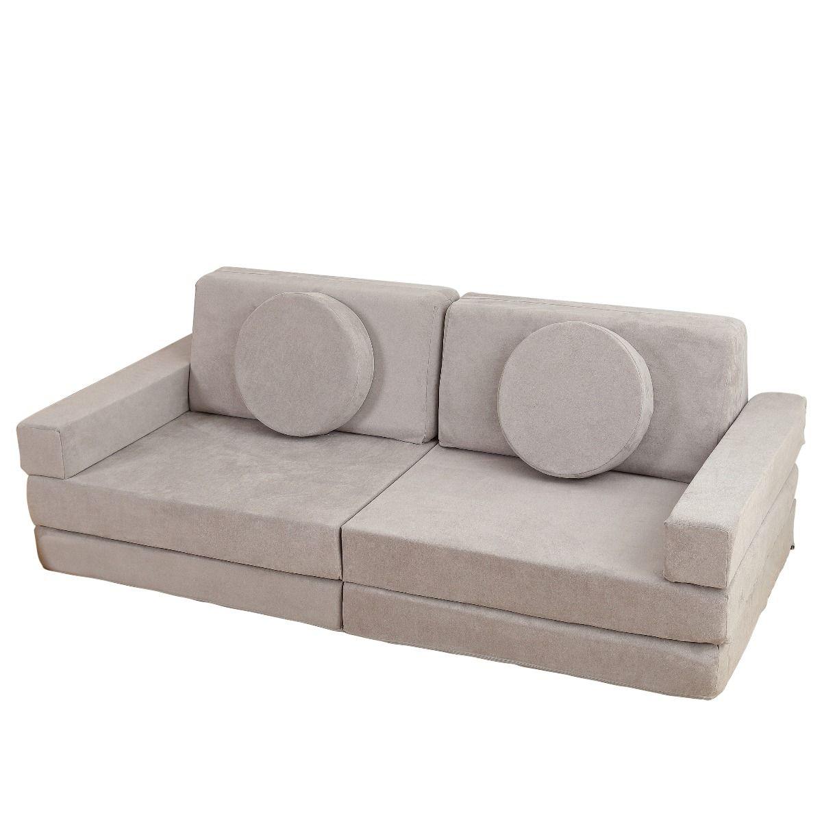All 4 Kids Ethan 10 PCS Play Couch - Grey