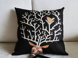 All 4 Kids 45cm Square Throw Pillow Cushion Cover - Elk