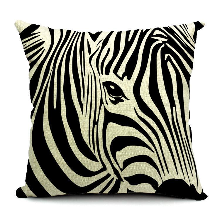 All 4 Kids 45cm Square Throw Pillow Cushion Cover - Zebra