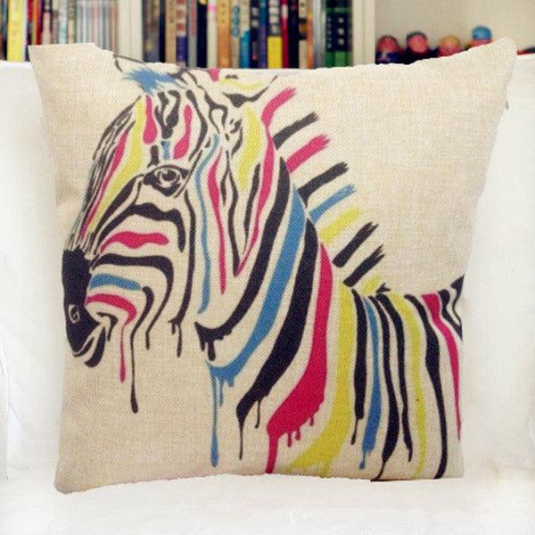 All 4 Kids 45cm Square Throw Pillow Cushion Cover - Zebra