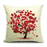 All 4 Kids 45cm Square Throw Pillow Cushion Cover - Heart Tree