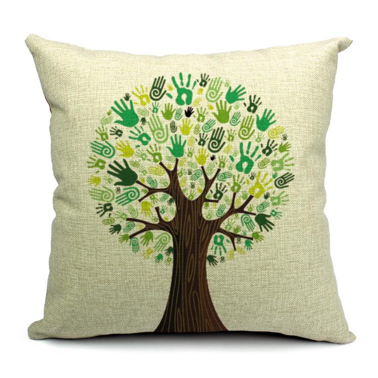 All 4 Kids 45cm Square Throw Pillow Cushion Cover - Hand Tree