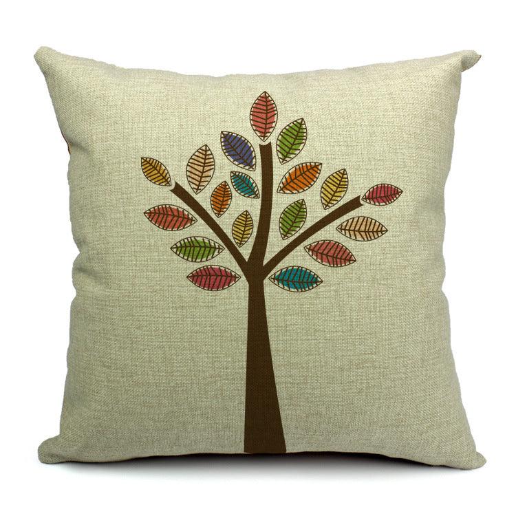 All 4 Kids 45cm Square Throw Pillow Cushion Cover - Brown Tree