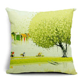 All 4 Kids 45cm Square Throw Pillow Cushion Cover - Orient Village