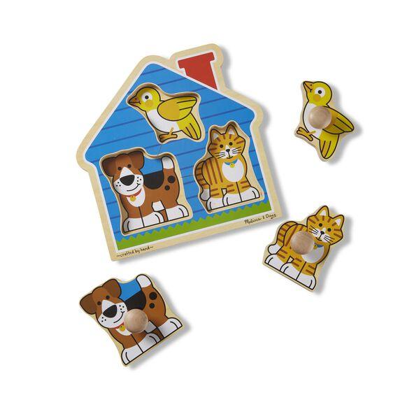 Melissa & Doug House Pets Knob Puzzle 3 Piece