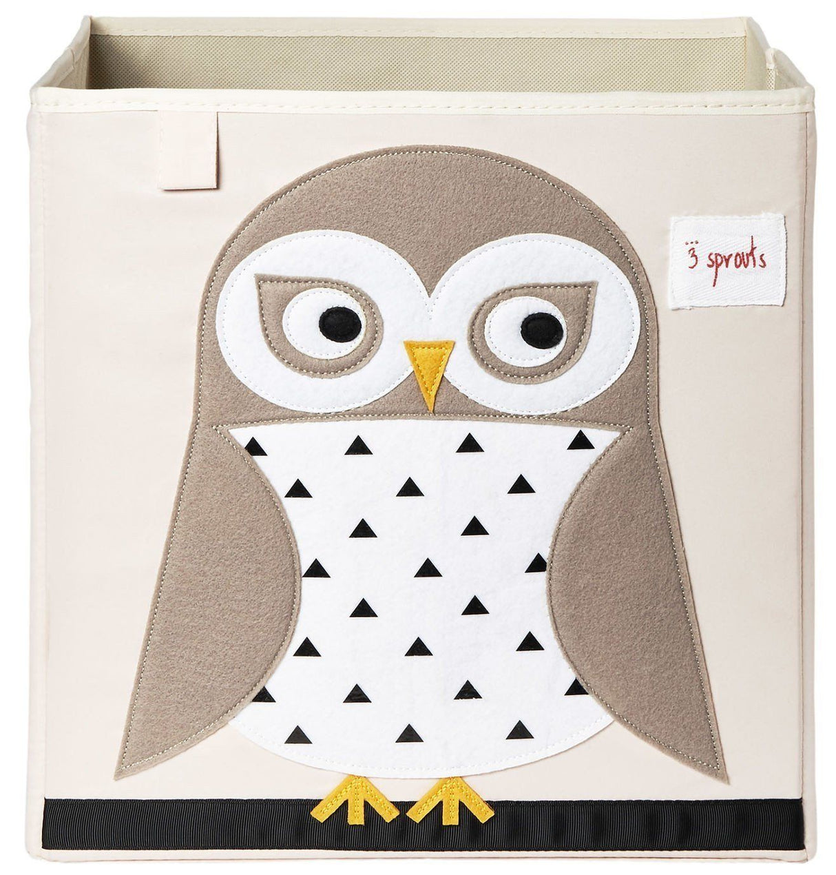 3 Sprouts Fabric Storage Box - White Owl