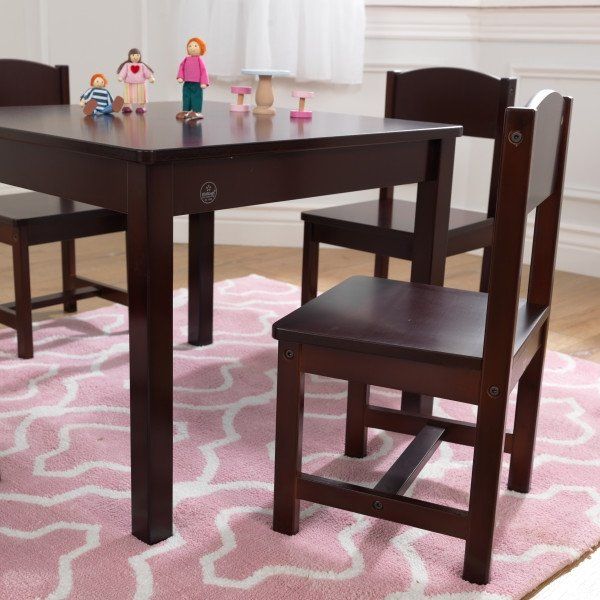 KidKraft Farmhouse Table & 4 Chairs Espresso