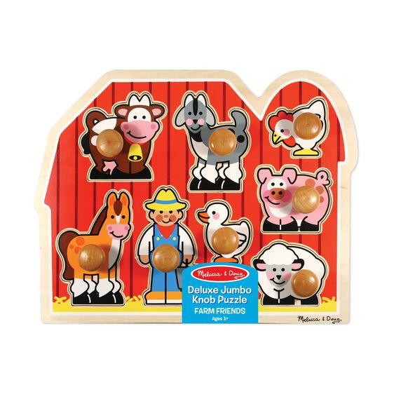 Melissa & Doug Large Farm Jumbo Knob Puzzle - 8pc