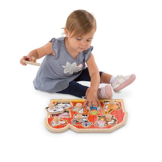 Melissa & Doug Large Farm Jumbo Knob Puzzle - 8pc