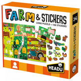 Headu - Puzzle + Stickers The Farm