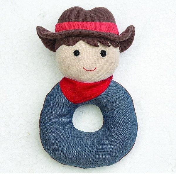 Apple Park Organic Luxury Barnyard Billy Soft Rattle