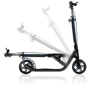 Globber One NL 205 Deluxe 2 Wheel Titanium Scooter Charcoal Grey