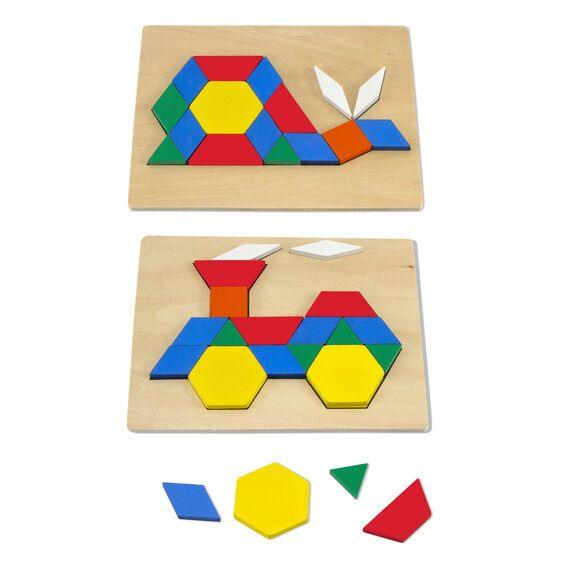 Melissa & Doug Pattern Blocks And Boards - 120pc