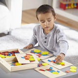 Melissa & Doug Pattern Blocks And Boards - 120pc