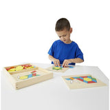 Melissa & Doug Pattern Blocks And Boards - 120pc