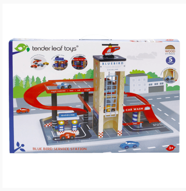 Tender Leaf Toys Blue Bird Service Station