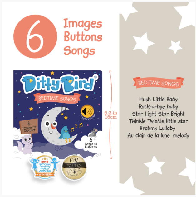 Ditty Bird Bedtime Songs Board Book