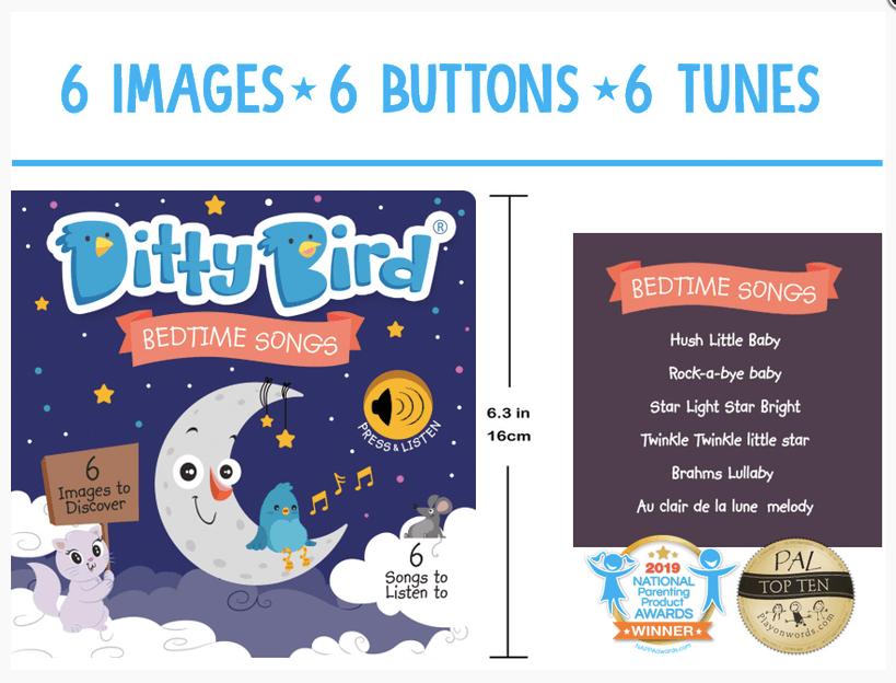 Ditty Bird Bedtime Songs Board Book